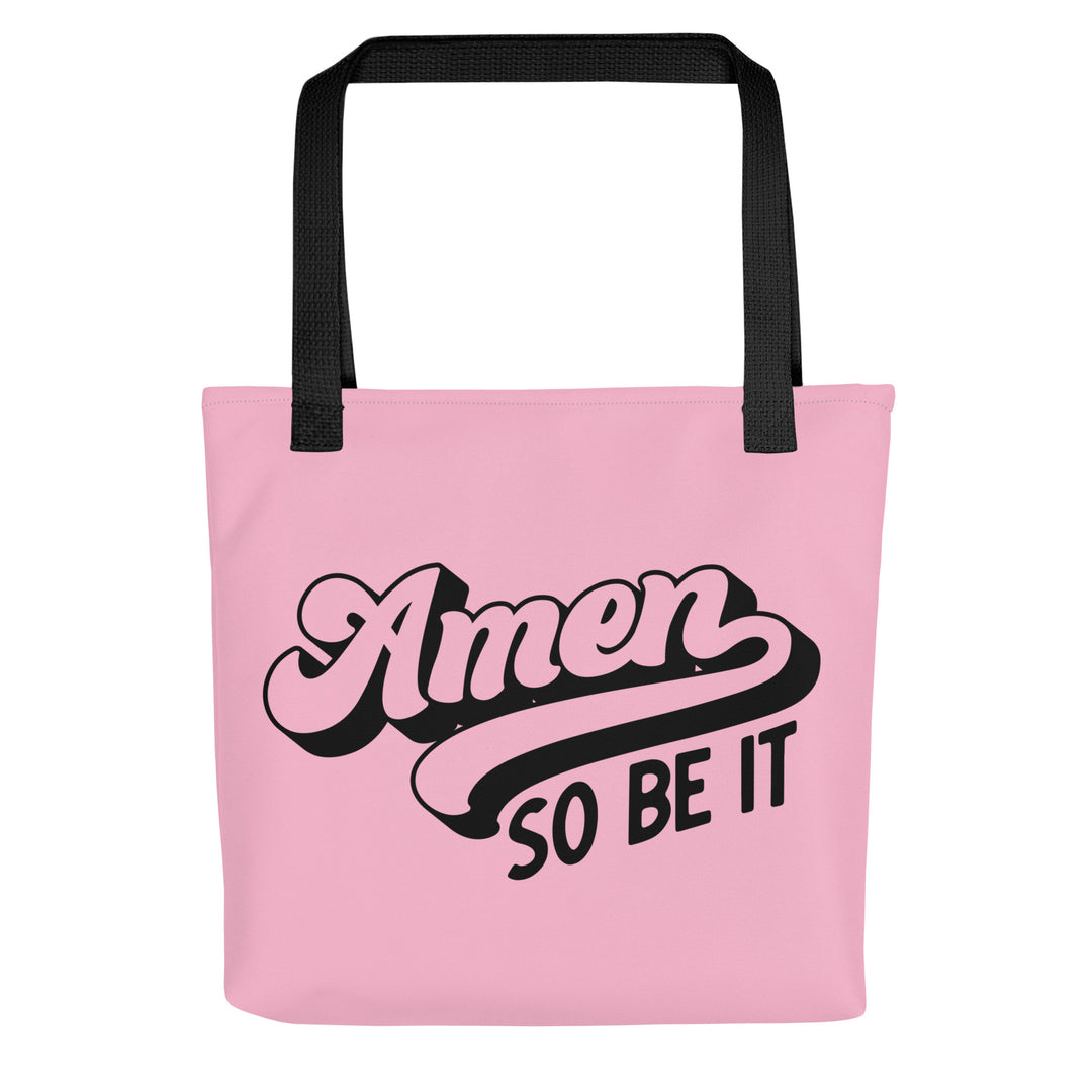 Christian Tote Bag Amen Pink Tote Bags Default Title