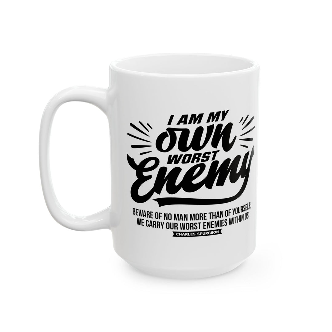 Christian Coffee Mug Charles Spurgeon's Worst Enemy Ceramic Mug