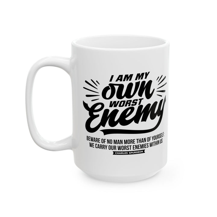 Christian Coffee Mug Charles Spurgeon's Worst Enemy Ceramic Mug