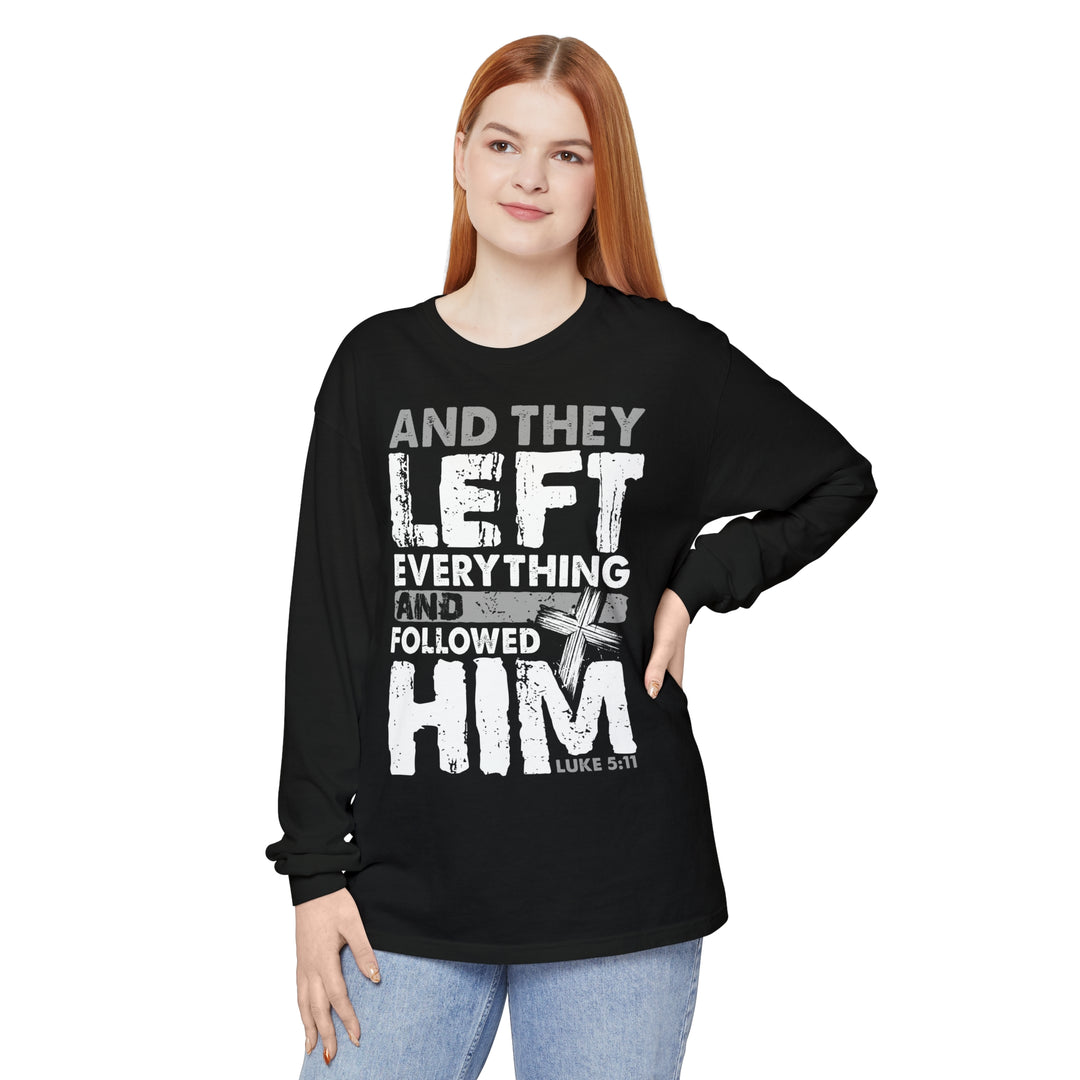 Left Everything Long Sleeve Shirt Long-sleeve   