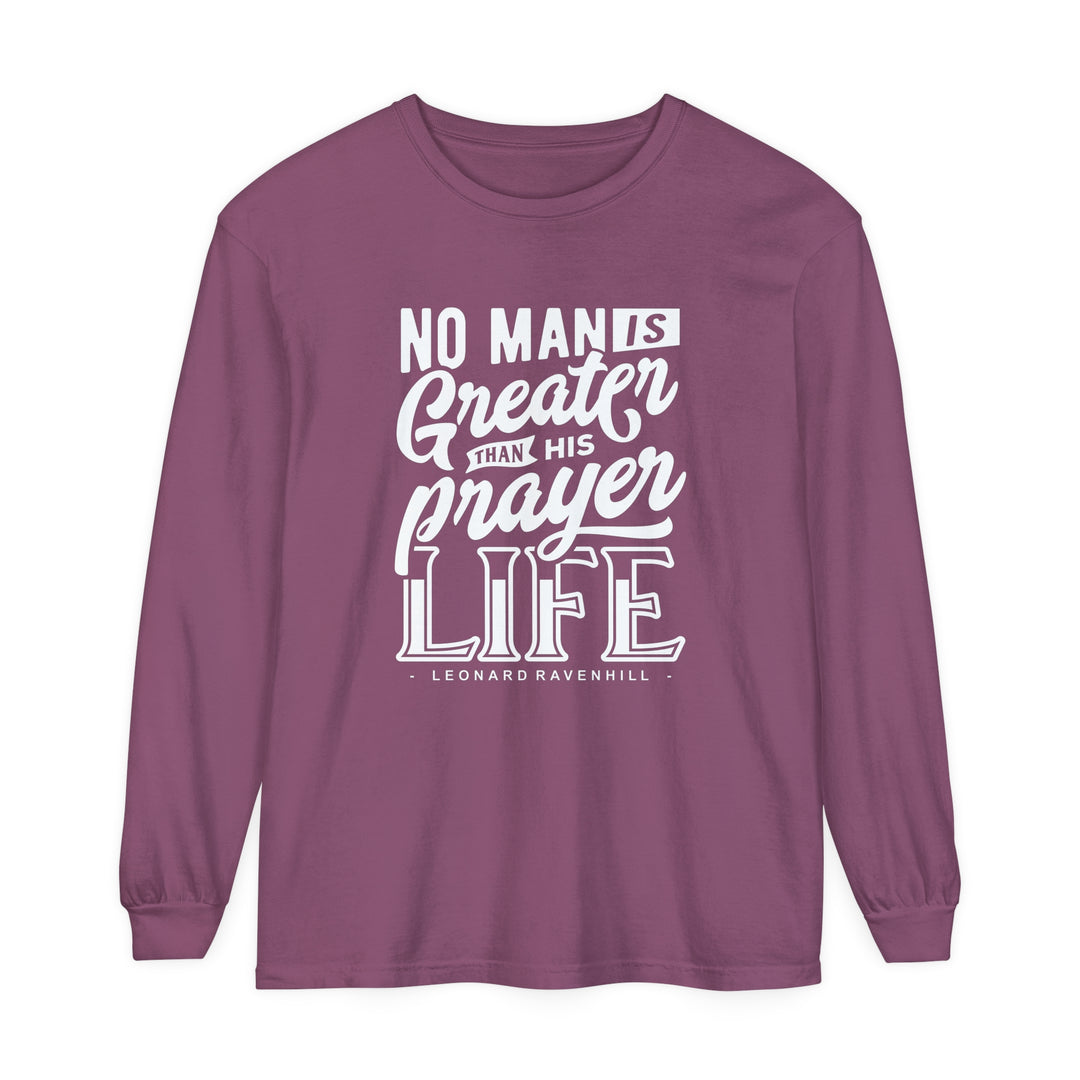 Leonard Ravenhill's Prayer Life Long Sleeve Shirt Long-sleeve Berry S