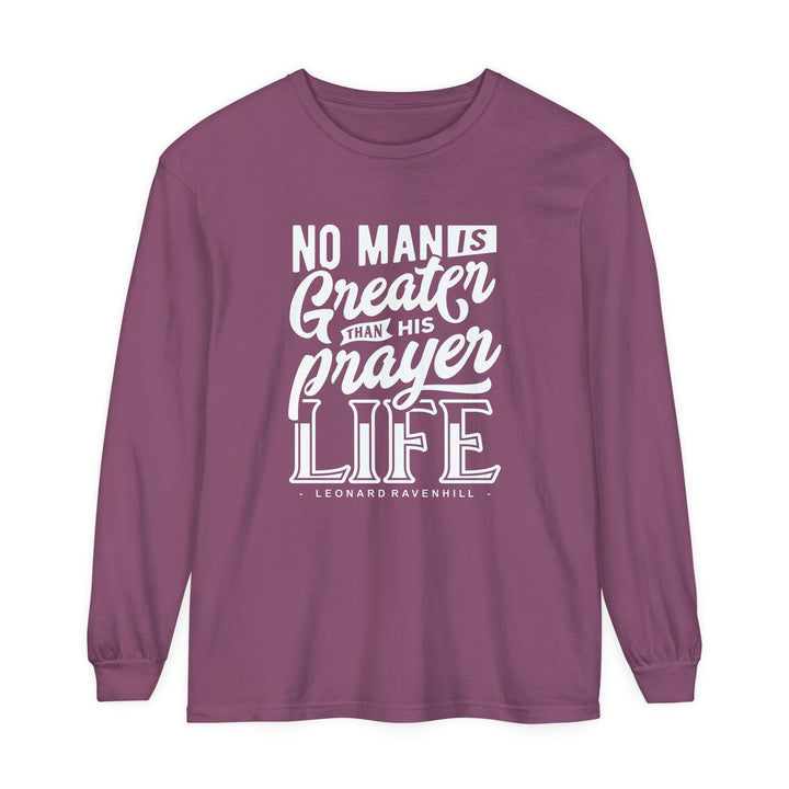 Leonard Ravenhill's Prayer Life Long Sleeve Shirt Long-sleeve Berry S