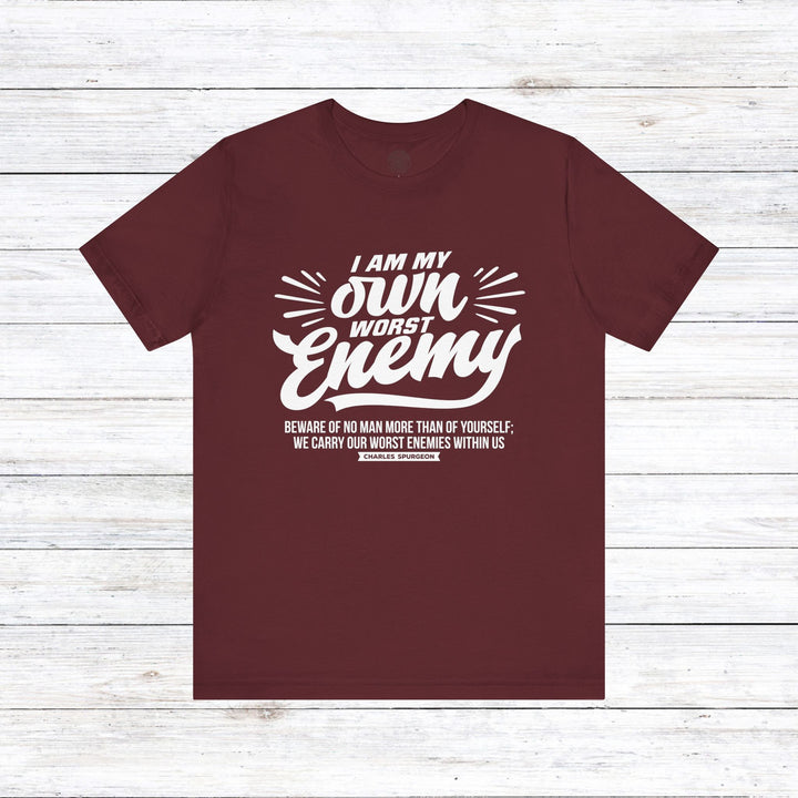 Charles Spurgeon's Worst Enemy Unisex T-Shirt T-Shirt Maroon S
