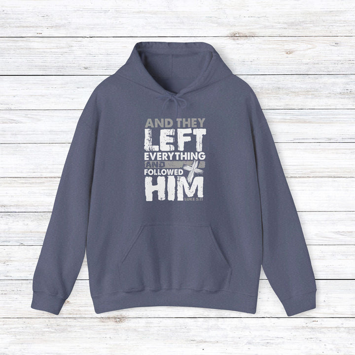 Left Everything Hoodie Hoodie Heather Navy S 