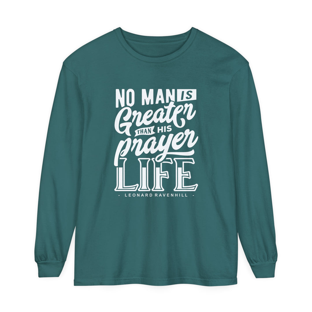 Leonard Ravenhill's Prayer Life Long Sleeve Shirt Long-sleeve Blue Spruce S