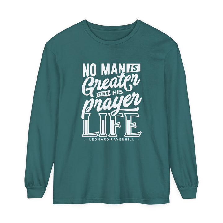 Leonard Ravenhill's Prayer Life Long Sleeve Shirt Long-sleeve Blue Spruce S