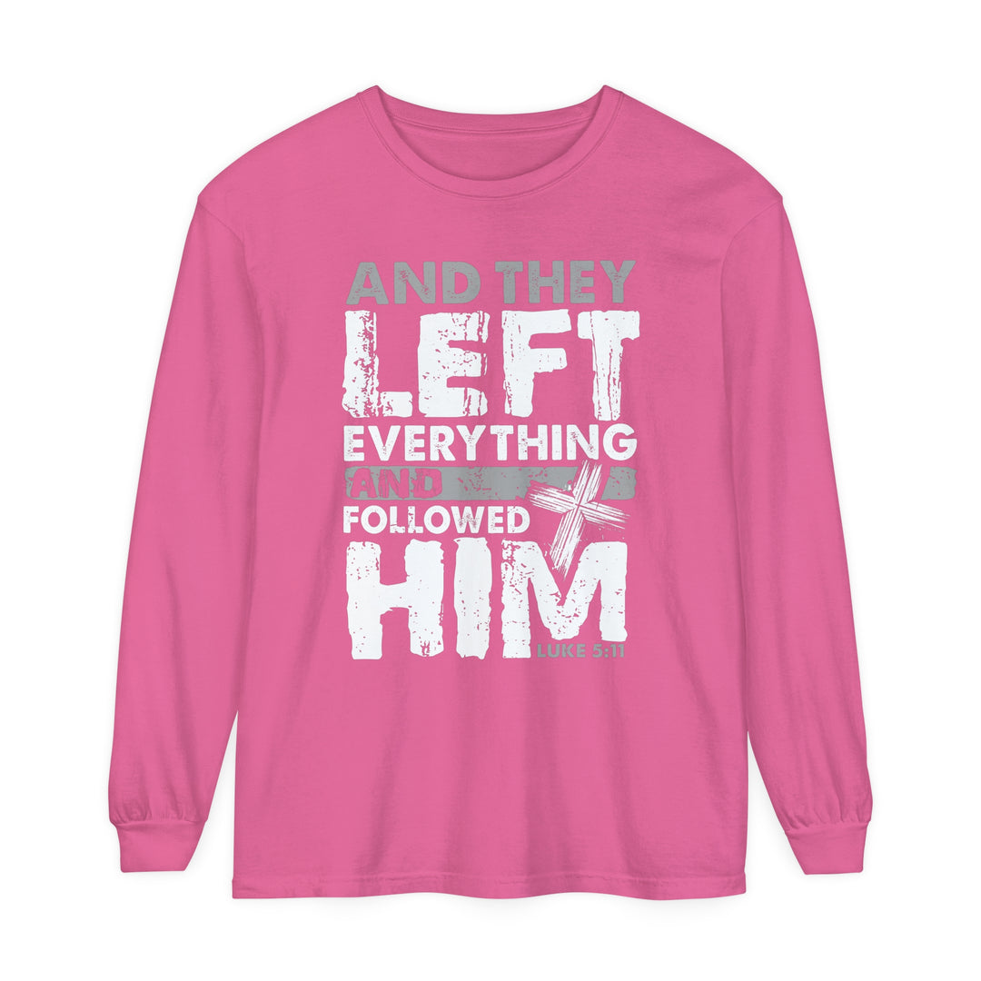 Left Everything Long Sleeve Shirt Long-sleeve Crunchberry S 
