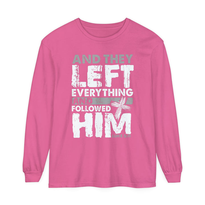 Left Everything Long Sleeve Shirt Long-sleeve Crunchberry S 