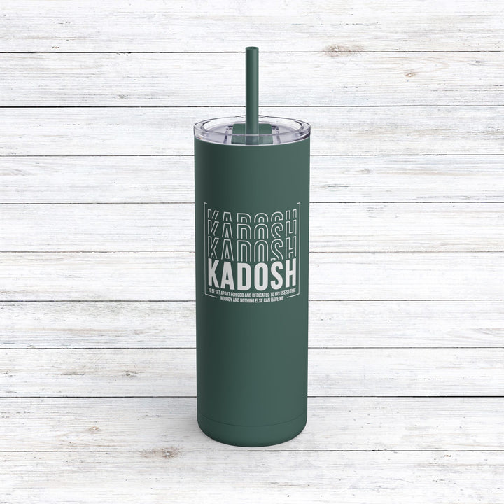 Christian Tumbler Kadosh Dedicated To His Use Mug Deep Teal 20oz Matte