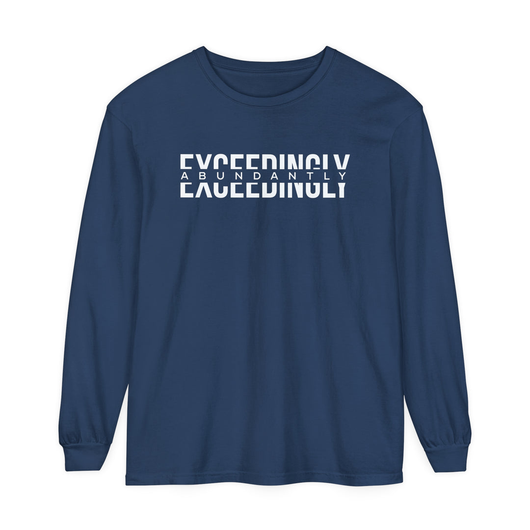 Exceedingly Abundantly Long Sleeve Shirt Long-sleeve Midnight S 