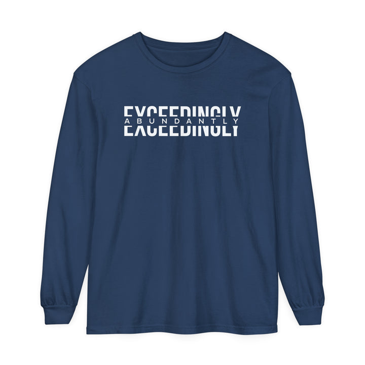 Exceedingly Abundantly Long Sleeve Shirt Long-sleeve Midnight S 