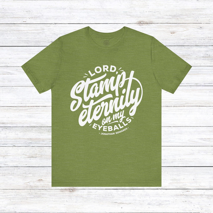 Jonathan Edwards Stamp Eternity Unisex T-Shirt T-Shirt Heather Green S