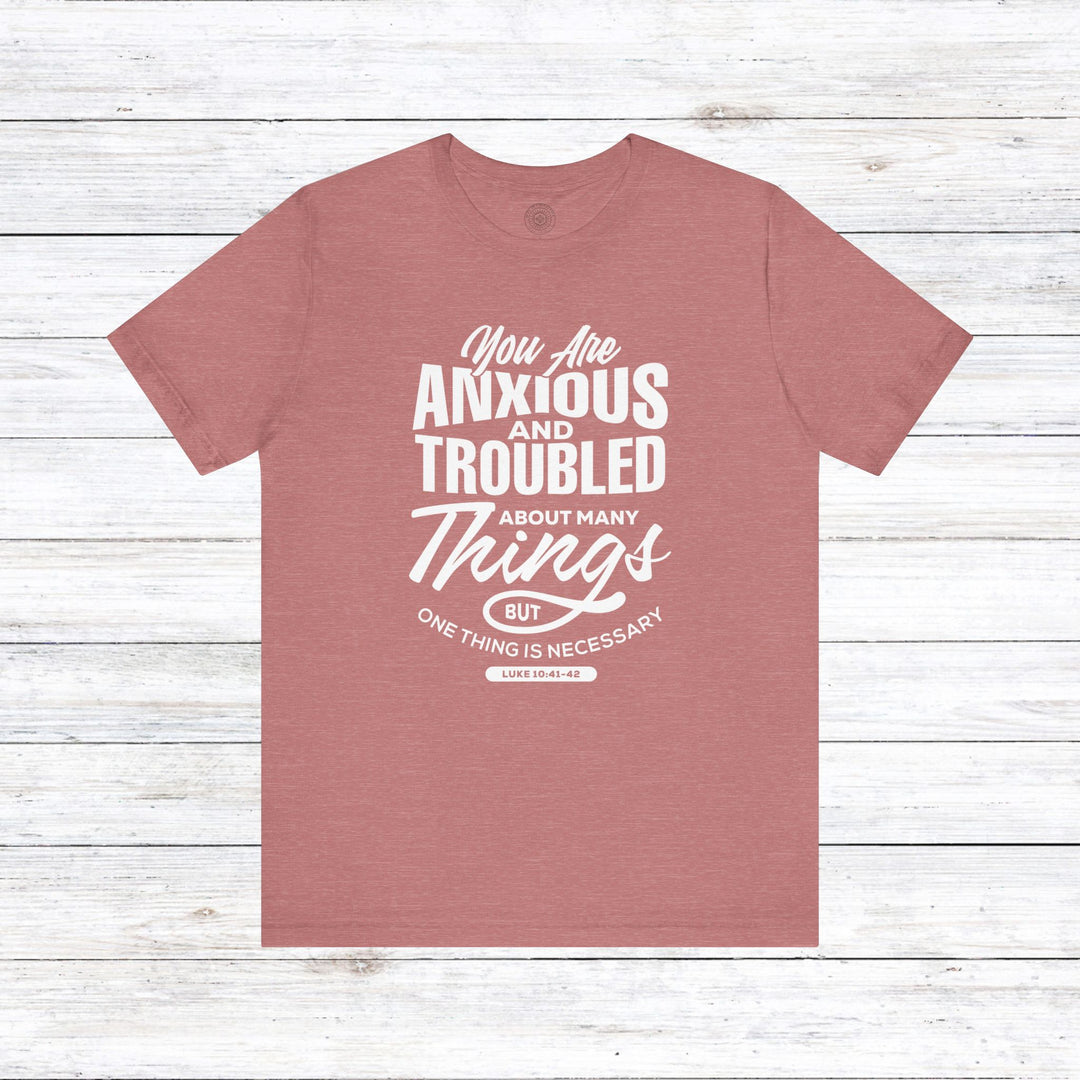 Anxious And Troubled Unisex T-Shirt T-Shirt Heather Mauve S 