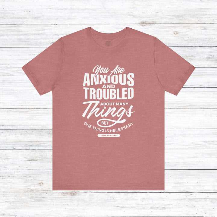 Anxious And Troubled Unisex T-Shirt T-Shirt Heather Mauve S 