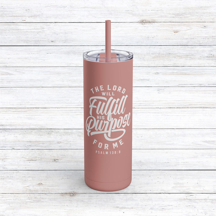 Christian Tumbler His Purpose Mug Dusty Rose 20oz Matte