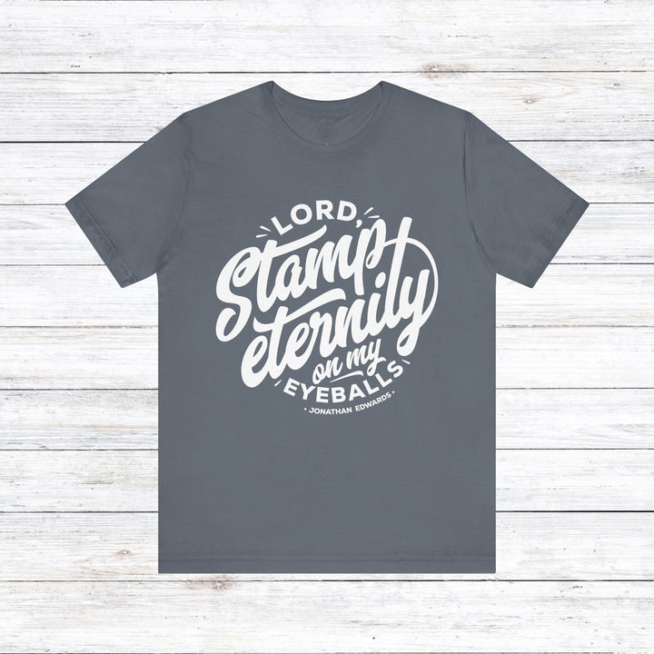 Jonathan Edwards Stamp Eternity Unisex T-Shirt T-Shirt Steel Blue S