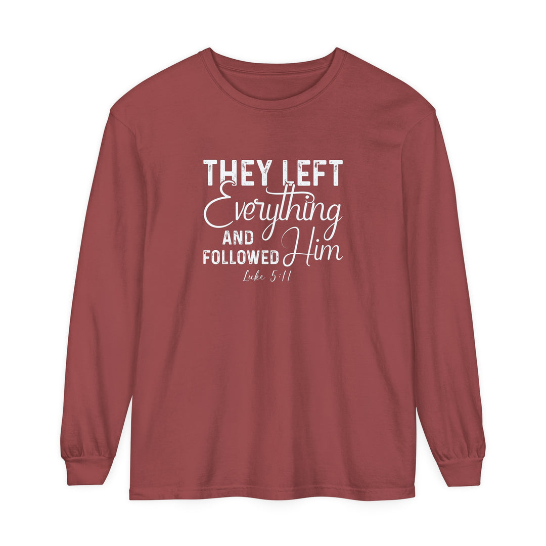 Left Everything Long Sleeve Shirt Long-sleeve Brick S 