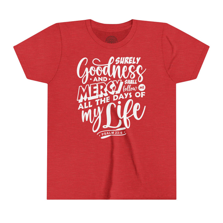 Goodness and Mercy Youth T-shirt Kids clothes Heather Red S 