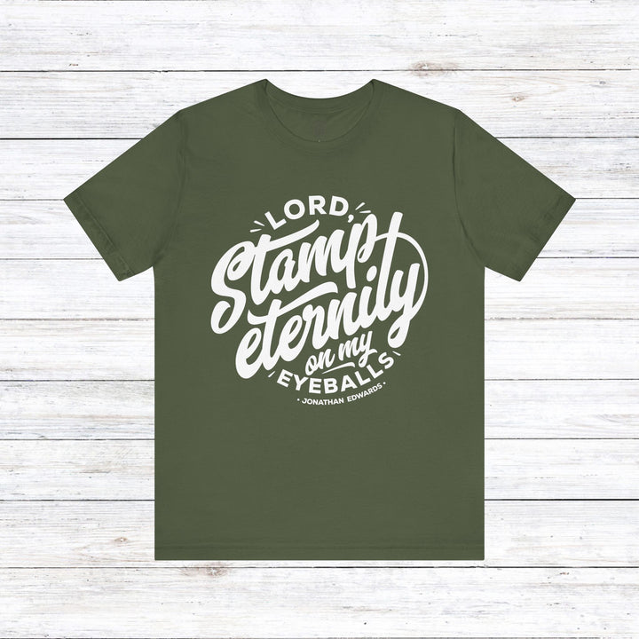 Jonathan Edwards Stamp Eternity Unisex T-Shirt T-Shirt Military Green S