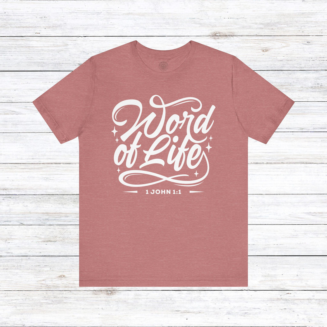 Word of Life Unisex T-Shirt T-Shirt Heather Mauve S 