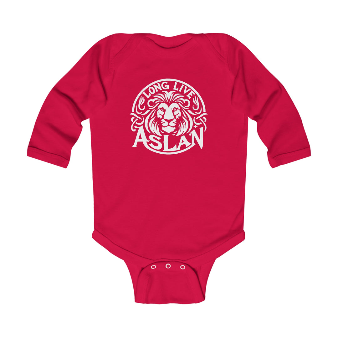 Long Live Aslan Infant Long Sleeve Bodysuit Kids clothes Red NB (0-3M) 