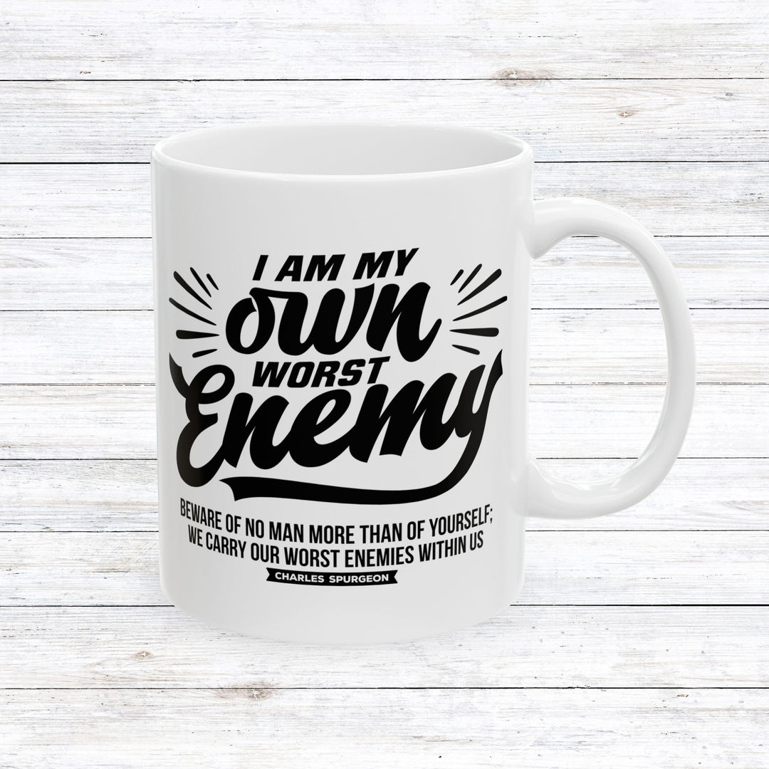 Christian Coffee Mug Charles Spurgeon's Worst Enemy Ceramic Mug 11oz