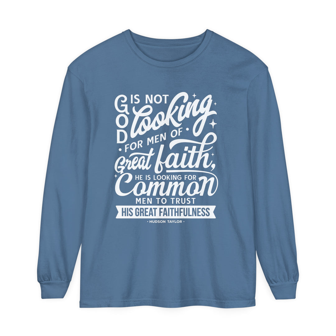 Hudson Taylor Common Men Long Sleeve Shirt Long-sleeve Blue Jean S