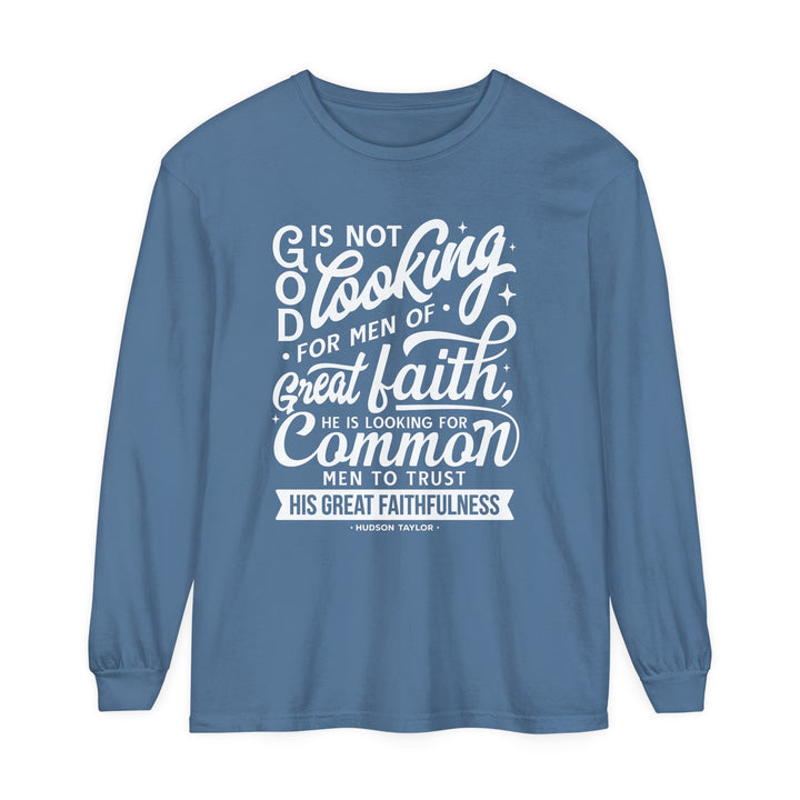 Hudson Taylor Common Men Long Sleeve Shirt Long-sleeve Blue Jean S