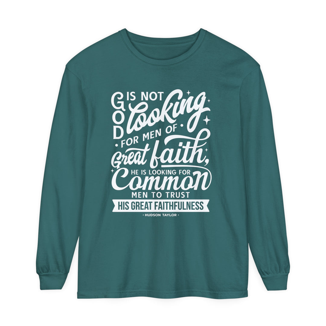 Hudson Taylor Common Men Long Sleeve Shirt Long-sleeve Blue Spruce S