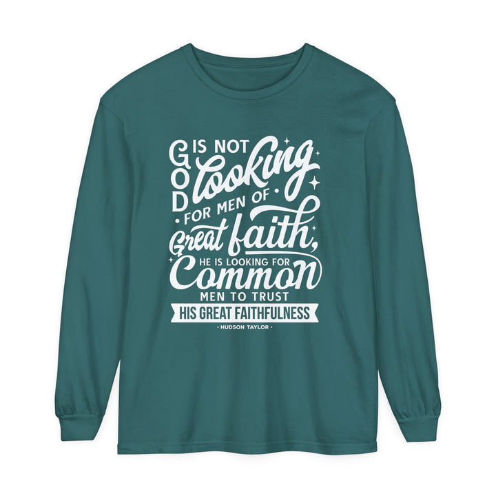 Hudson Taylor Common Men Long Sleeve Shirt Long-sleeve Blue Spruce S