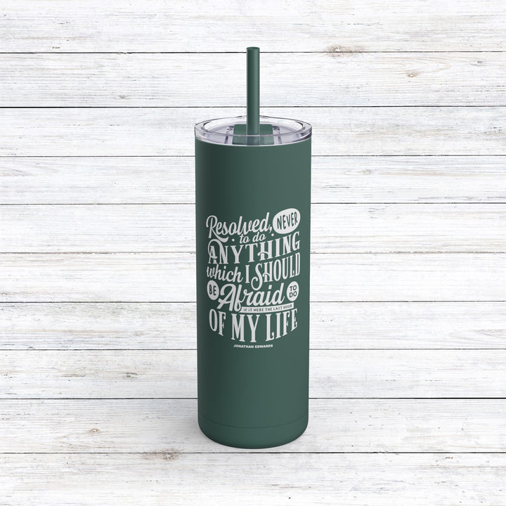 Christian Tumbler Jonathan Edwards Last Hour Mug Deep Teal 20oz Matte