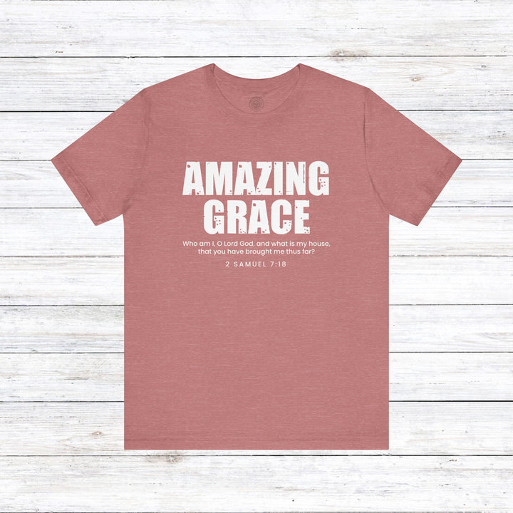 Amazing Grace Unisex T-Shirt T-Shirt Heather Mauve S 