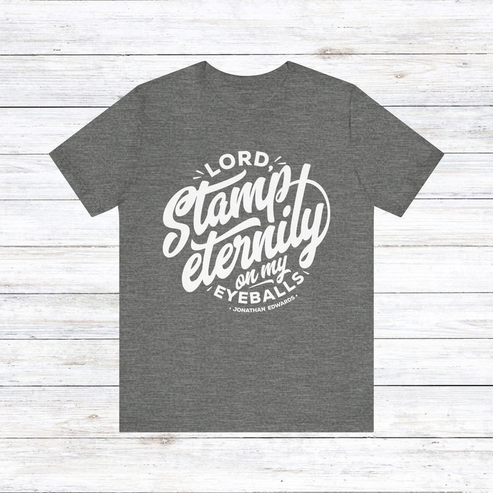 Jonathan Edwards Stamp Eternity Unisex T-Shirt T-Shirt Deep Heather S
