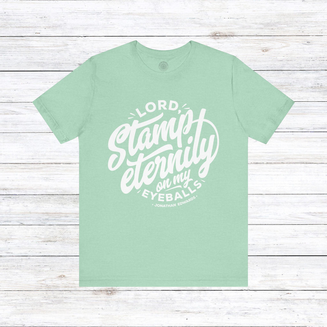 Jonathan Edwards Stamp Eternity Unisex T-Shirt T-Shirt Heather Mint M