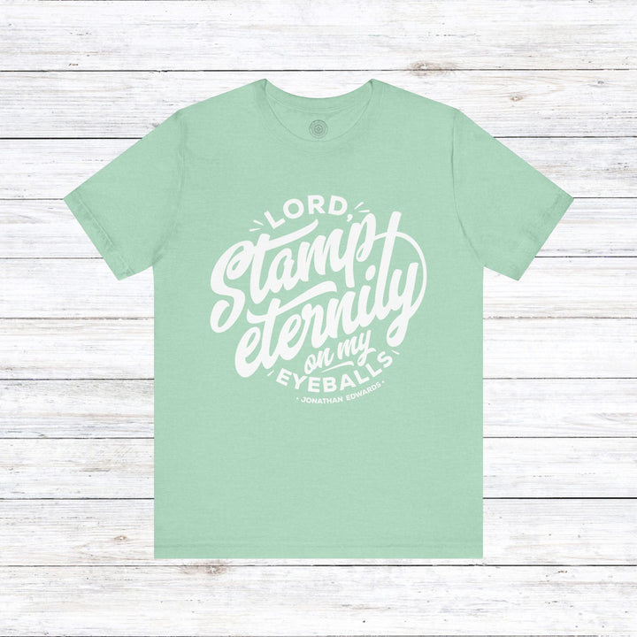 Jonathan Edwards Stamp Eternity Unisex T-Shirt T-Shirt Heather Mint M