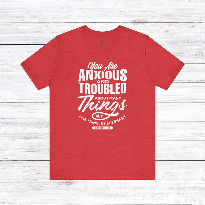 Anxious And Troubled Unisex T-Shirt T-Shirt Heather Red S 