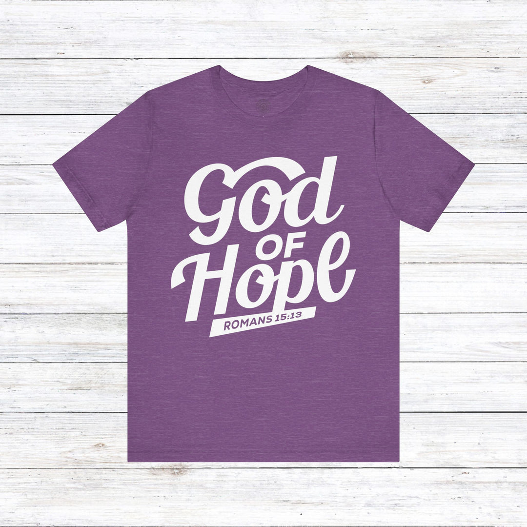 God of Hope  Unisex T-Shirt T-Shirt Heather Team Purple S 