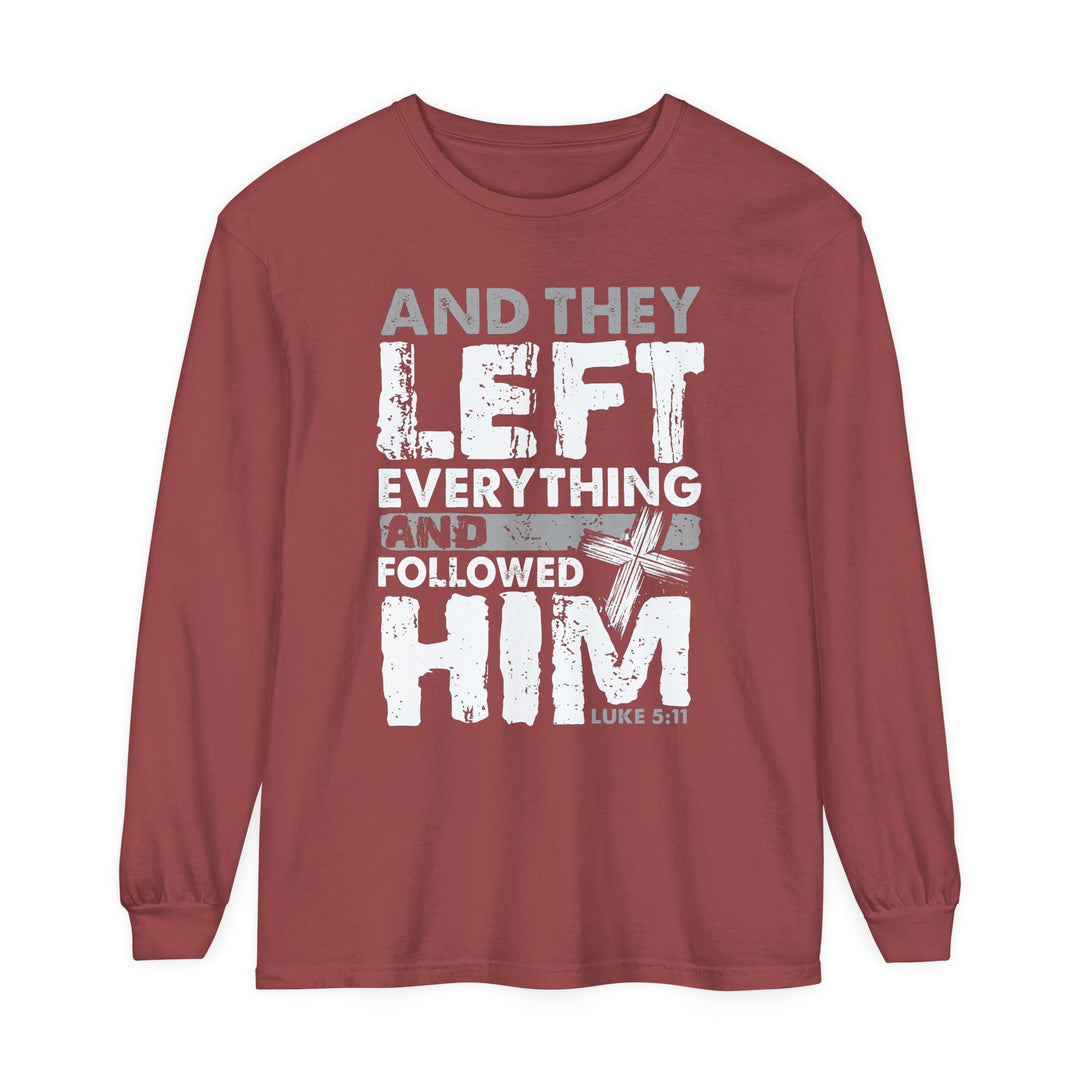 Left Everything Long Sleeve Shirt Long-sleeve Brick S 