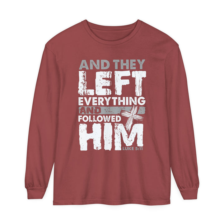 Left Everything Long Sleeve Shirt Long-sleeve Brick S 