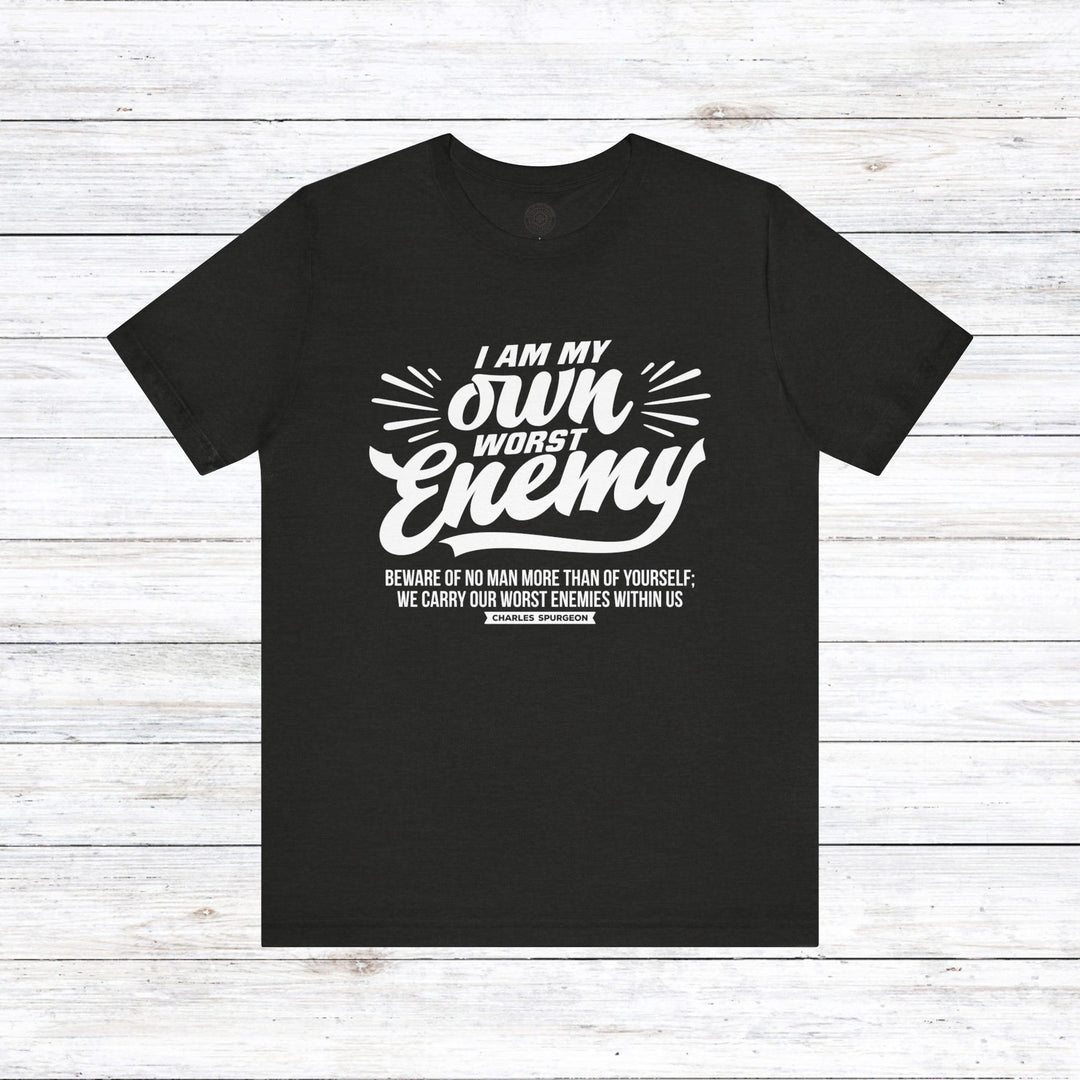 Charles Spurgeon's Worst Enemy Unisex T-Shirt T-Shirt Black Heather S