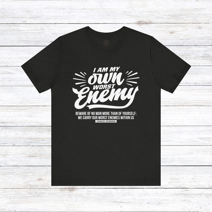 Charles Spurgeon's Worst Enemy Unisex T-Shirt T-Shirt Black Heather S