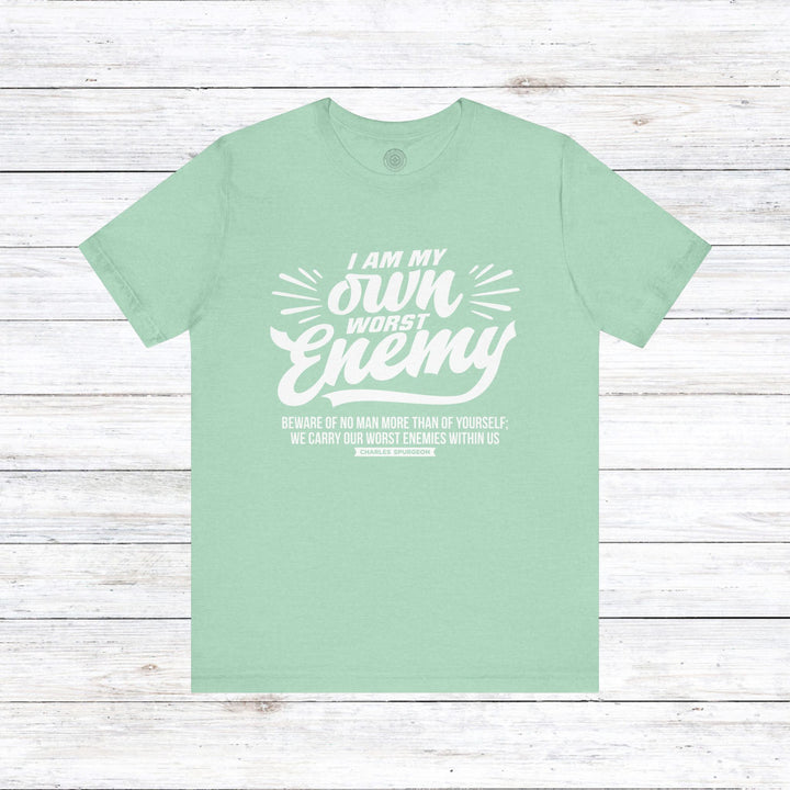 Charles Spurgeon's Worst Enemy Unisex T-Shirt T-Shirt Heather Mint S