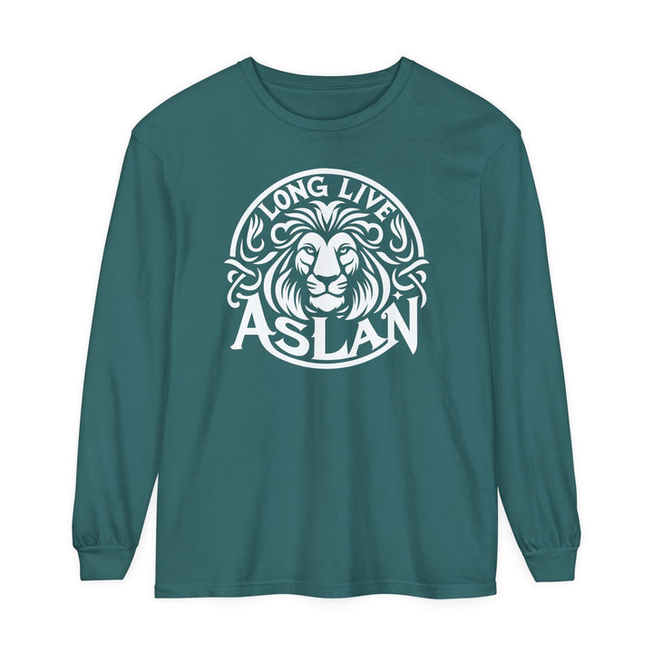 Long Live Aslan Long Sleeve Shirt Long-sleeve Blue Spruce S 