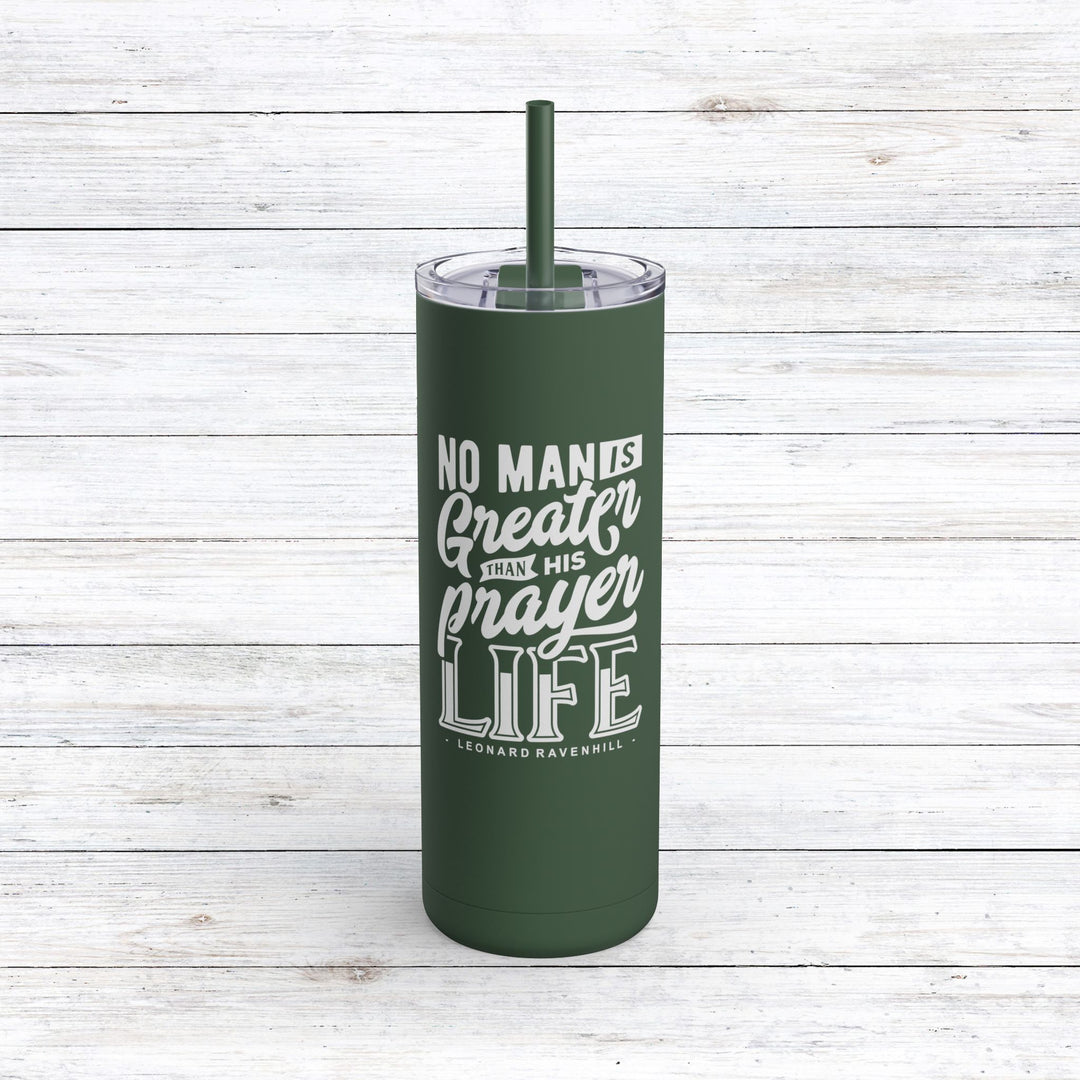 Christian Tumbler Leonard Ravenhill's Prayer Life Mug Pine Needle 20oz Matte