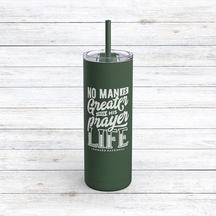 Christian Tumbler Leonard Ravenhill's Prayer Life Mug Pine Needle 20oz Matte