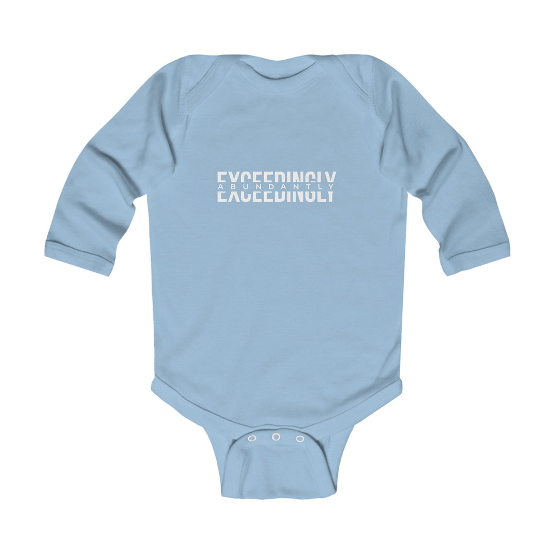 Exceedingly Abundantly Infant Long Sleeve Bodysuit Kids clothes Light Blue NB (0-3M) 