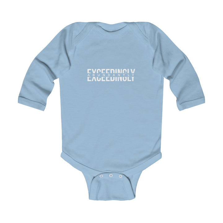 Exceedingly Abundantly Infant Long Sleeve Bodysuit Kids clothes Light Blue NB (0-3M) 