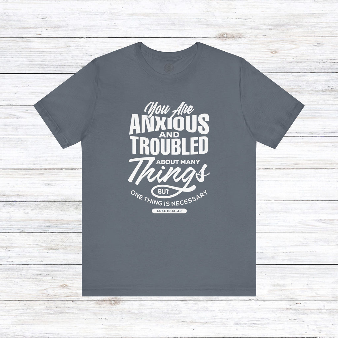 Anxious And Troubled Unisex T-Shirt T-Shirt Steel Blue S 