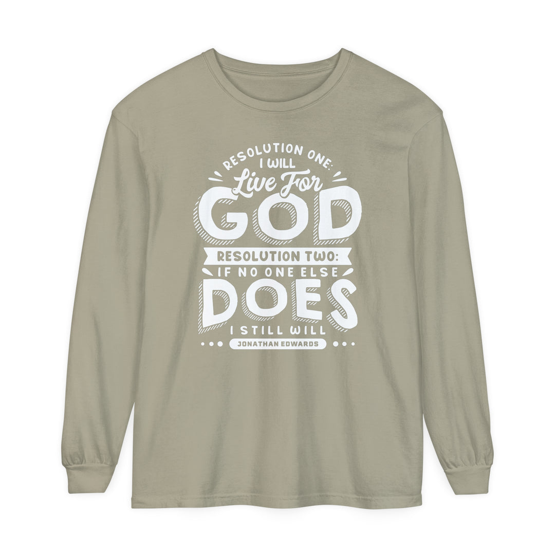 Jonathan Edwards Live For God Long Sleeve Shirt Long-sleeve Sandstone S