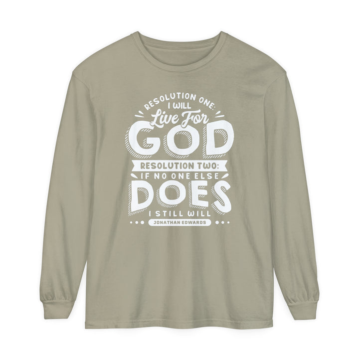 Jonathan Edwards Live For God Long Sleeve Shirt Long-sleeve Sandstone S